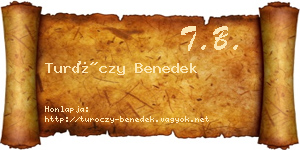 Turóczy Benedek névjegykártya