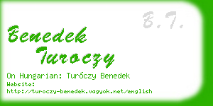 benedek turoczy business card